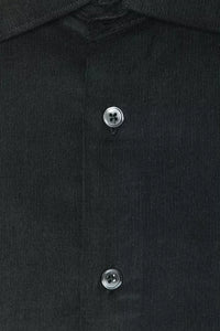 Thumbnail for Elegant Black Cotton Slim Collar Shirt