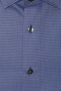 Thumbnail for Elegant Blue Cotton Slim Collar Shirt