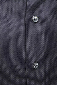 Thumbnail for Elegant Medium Slim Collar Men's Blue Shirt