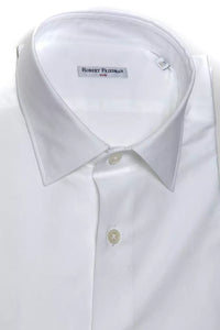 Thumbnail for Elegant White Cotton Slim Shirt for Men