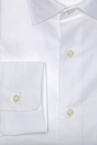 Thumbnail for Elegant White Cotton Slim Shirt for Men