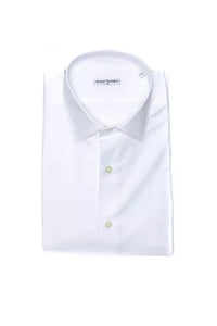 Thumbnail for Elegant White Cotton Slim Shirt for Men