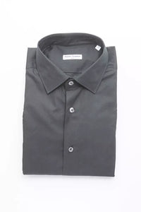 Thumbnail for Elegant Medium Slim Collar Black Shirt