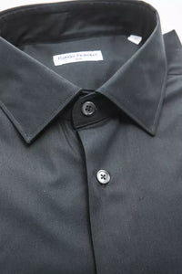 Thumbnail for Elegant Medium Slim Collar Black Shirt