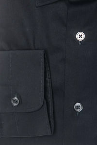 Thumbnail for Elegant Slim Black Collar Shirt