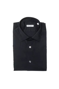 Thumbnail for Elegant Slim Black Collar Shirt