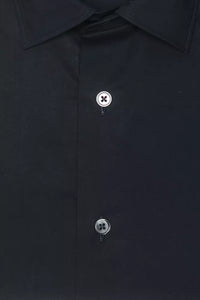 Thumbnail for Elegant Slim Black Collar Shirt