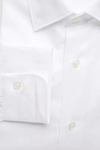 Thumbnail for Elegant White Cotton Slim Collar Shirt