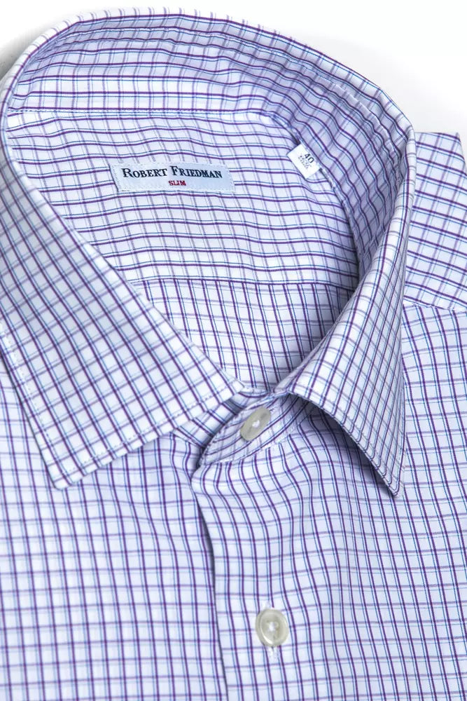 Elegant Burgundy Cotton Slim Shirt