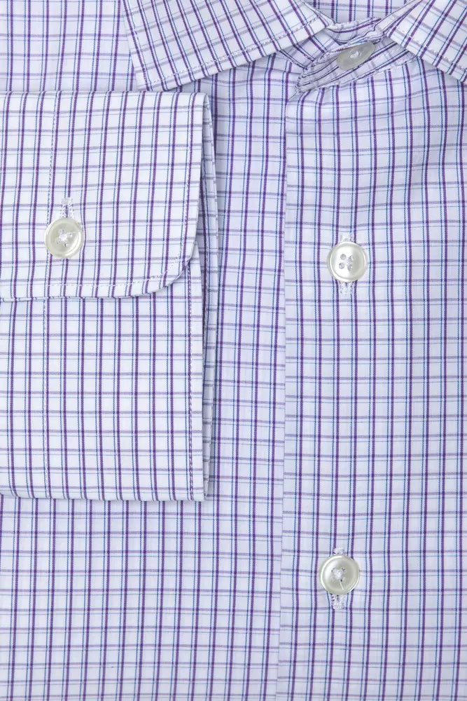 Elegant Burgundy Cotton Slim Shirt