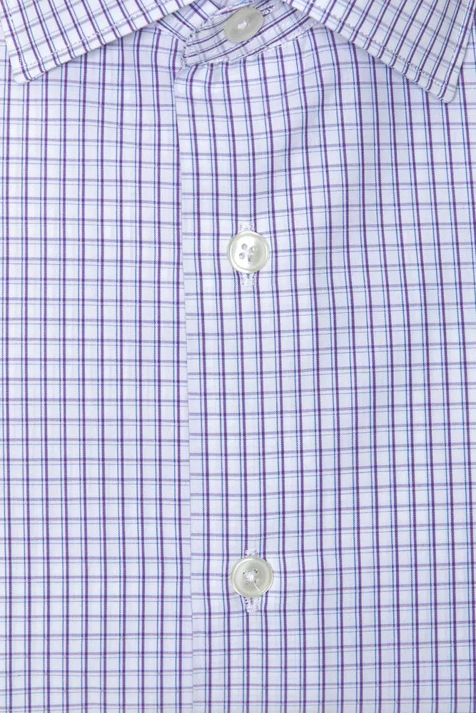 Elegant Burgundy Cotton Slim Shirt