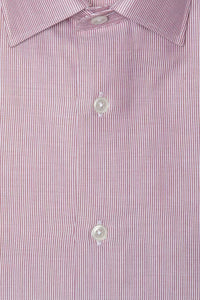 Thumbnail for Chic Pink Cotton Slim Collar Shirt
