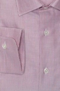 Thumbnail for Chic Pink Cotton Slim Collar Shirt