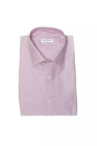 Thumbnail for Chic Pink Cotton Slim Collar Shirt
