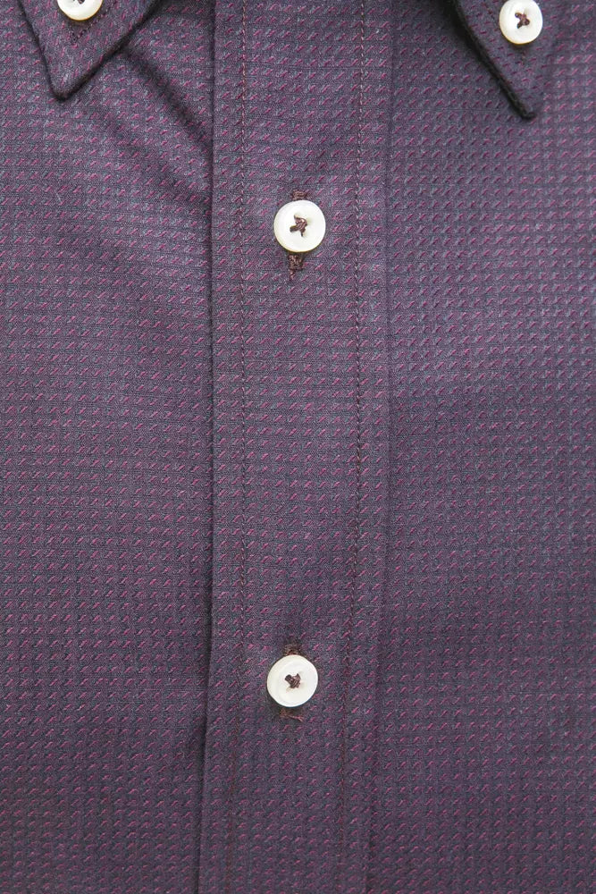 Elegant Black Cotton Button-Down Shirt