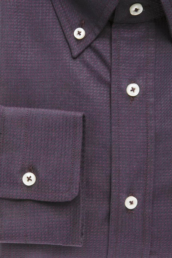 Elegant Black Cotton Button-Down Shirt