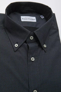 Thumbnail for Elegant Black Cotton Button-Down Shirt