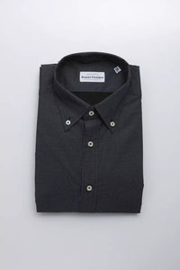 Thumbnail for Elegant Black Cotton Button-Down Shirt