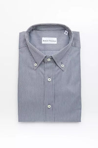 Thumbnail for Elegant Blue Cotton Button-Down Shirt