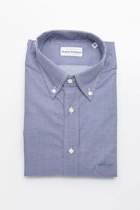 Thumbnail for Elegant Blue Cotton Button-Down Shirt