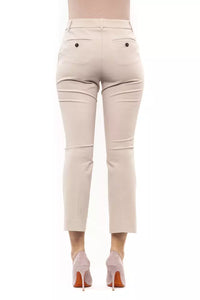 Thumbnail for Elegant Beige Stretch Slim Trousers
