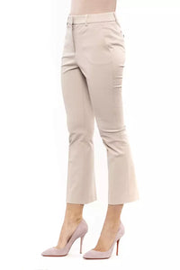Thumbnail for Elegant Beige Stretch Slim Trousers