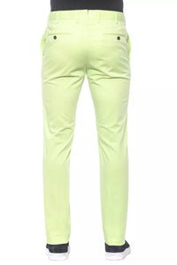 Thumbnail for Elegant Green Cotton Blend Trousers for Men