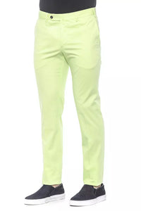 Thumbnail for Elegant Green Cotton Blend Trousers for Men