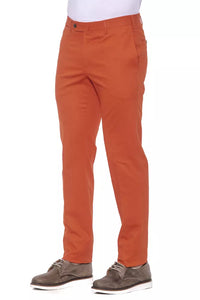 Thumbnail for Elegant Red Cotton Blend Trousers for Men