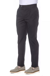 Thumbnail for Elegant Pleated Black Cotton Trousers
