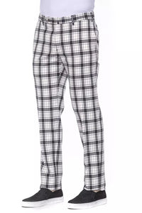 Thumbnail for Elegant Checked Cotton Trousers