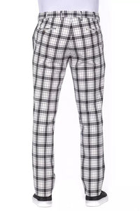 Thumbnail for Elegant Checked Cotton Trousers