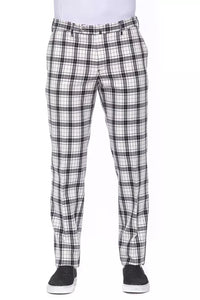 Thumbnail for Elegant Checked Cotton Trousers