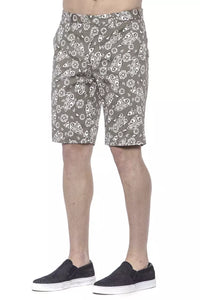 Thumbnail for Chic Patterned Green Bermuda Shorts