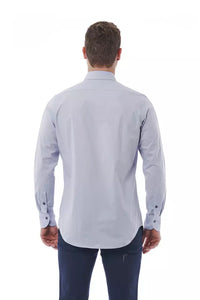 Thumbnail for Elegant Gray Italian Collar Shirt - Regular Fit