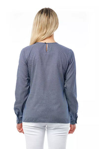 Thumbnail for Geometric Round Neck Cotton Blouse