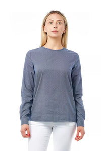 Thumbnail for Geometric Round Neck Cotton Blouse