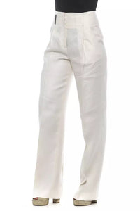 Thumbnail for Elegant High-Waisted Flax Palazzo Pants
