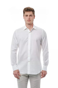 Thumbnail for Elegant White Italian Collar Cotton Shirt