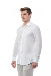Thumbnail for Elegant White Italian Collar Cotton Shirt