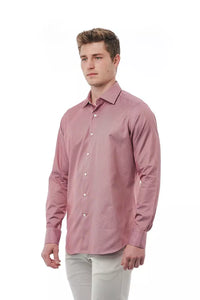 Thumbnail for Elegant Red Cotton Italian Collar Shirt