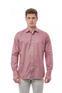 Thumbnail for Elegant Red Cotton Italian Collar Shirt