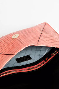 Thumbnail for Elegant Perforated Leather Envelope Clutch