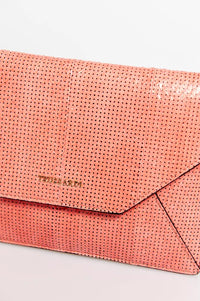 Thumbnail for Elegant Perforated Leather Envelope Clutch
