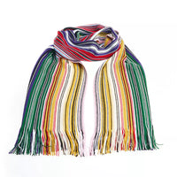 Thumbnail for Geometric Pattern Fringe Scarf in Bright Hues