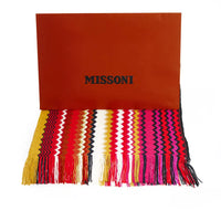 Thumbnail for Geometric Patterned Fringed Scarf in Vibrant Hues