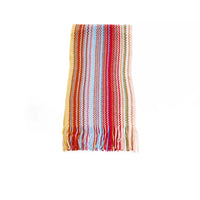 Thumbnail for Geometric Pattern Fringed Scarf in Bright Hues