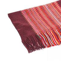 Thumbnail for Vibrant Geometric Patterned Scarf with Fringes