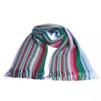 Thumbnail for Vibrant Geometric Patterned Fringe Scarf