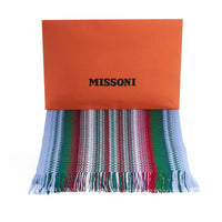 Thumbnail for Vibrant Geometric Patterned Fringe Scarf
